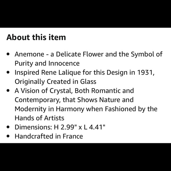 Lalique ~ Anemone flower crystal paperweight - Picture 3 of 9